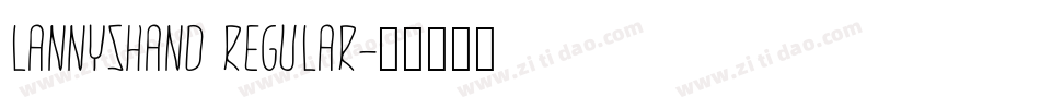 LannysHand Regular字体转换